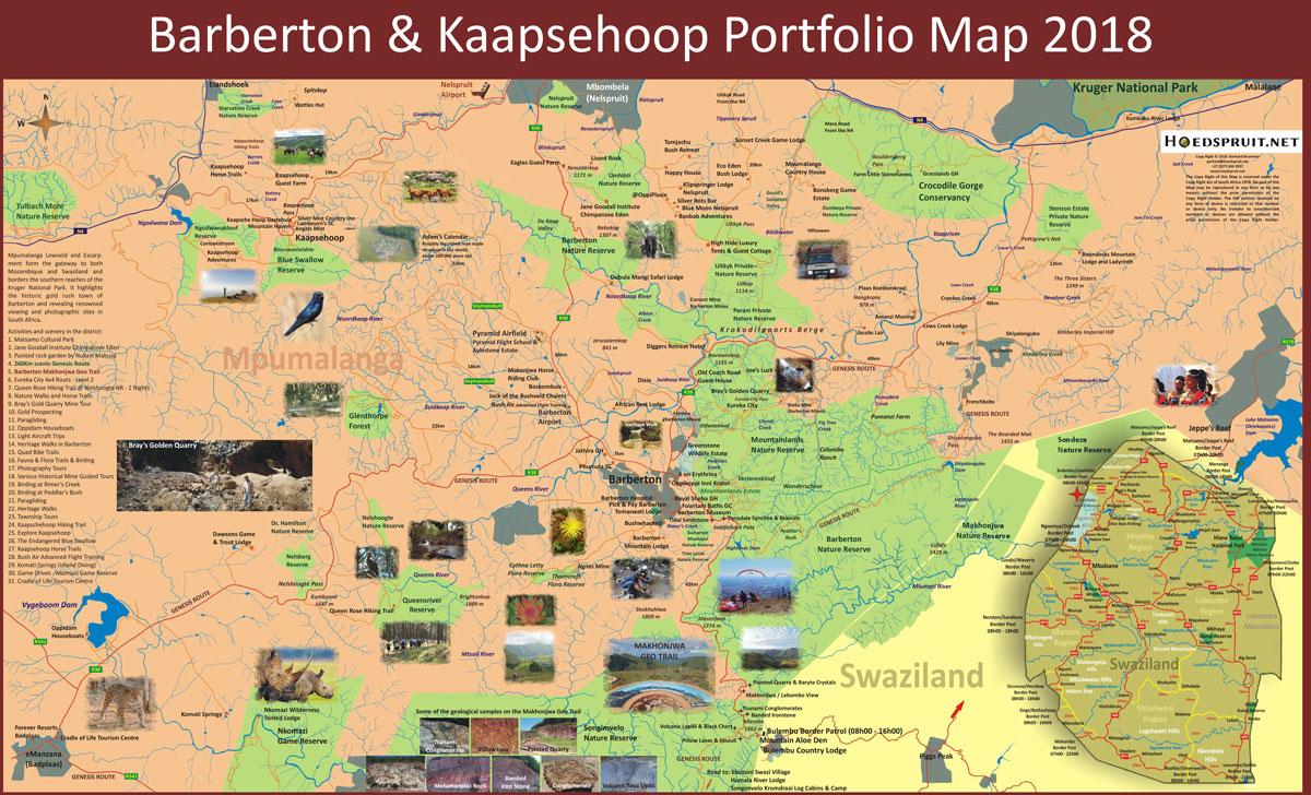 Barberton Kaapsehoop Portfolio Map Greater Kruger Barberton Kaapsehoop Portfolio Map Greater Kruger